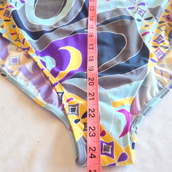 🏷️Roamans Keyhole Abstract Pattern One Piece Swimsuit 22W - Picture 9 of 9